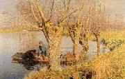 Emile Claus Bringing in the Nets oil painting reproduction